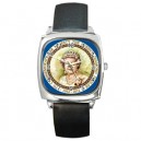 Queen Elizabeth II Diamond Jubilee 60 Years - Silver Tone Square Metal Watch