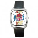 Queen Elizabeth II Diamond Jubilee 60 Years - Silver Tone Square Metal Watch