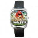 Angry Birds - Silver Tone Square Metal Watch