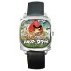 Angry Birds - Silver Tone Square Metal Watch