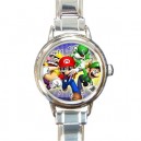 super Mario Bros - Round Italian Charm Watch
