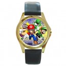 super Mario Bros - Gold Tone Metal Watch
