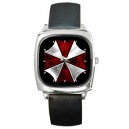 Resident Evil Umbrella Corp - Silver Tone Square Metal Watch
