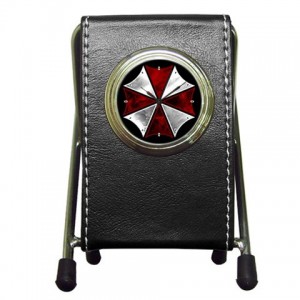 http://www.starsonstuff.com/8901-thickbox/resident-evil-umbrella-corp-desktop-clock-pen-holder.jpg