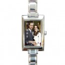 William And Kate Royal Wedding - Rectangular Italian Charm Watch