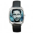 Gerard Butler - Silver Tone Square Metal Watch