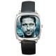 Gerard Butler - Silver Tone Square Metal Watch