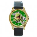 The Muppets Kermit The Frog - Gold Tone Metal Watch