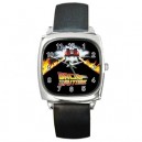 Back To The Future - Silver Tone Square Metal Watch