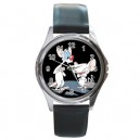 Pinky And The Brain - Silver Tone Round Metal Watch
