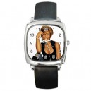 Whitney Houston - Silver Tone Square Metal Watch