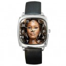 Whitney Houston - Silver Tone Square Metal Watch