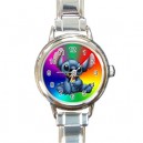 Disney Stitch - Round Italian Charm Watch