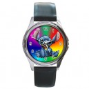 Disney Stitch - Silver Tone Round Metal Watch