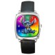 Disney Stitch - Silver Tone Square Metal Watch