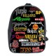 Rock Bands Collage - School Bag (Large)